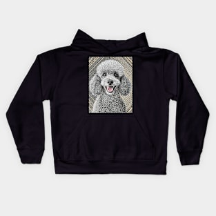 Dog Portrait - Poodle Kids Hoodie